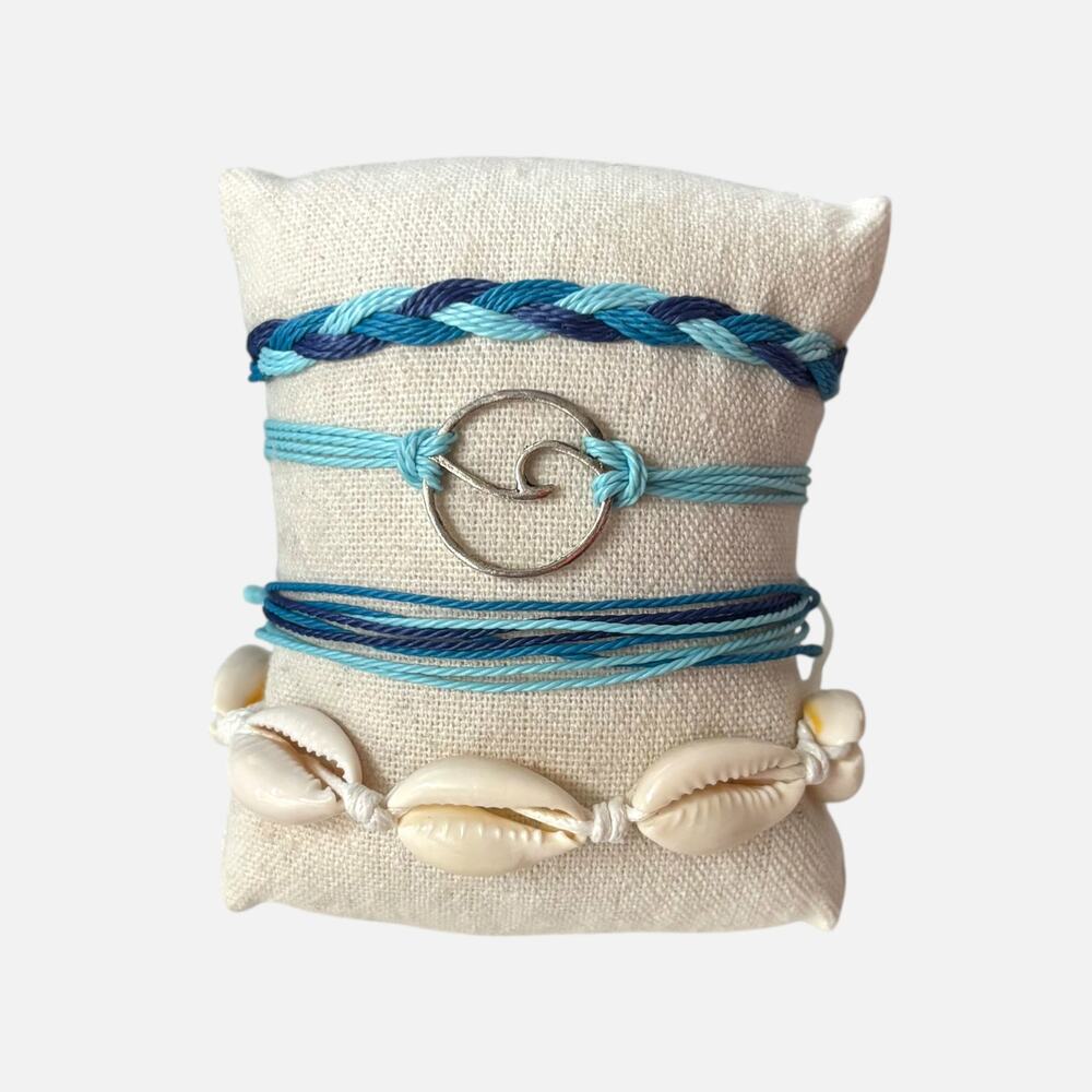 Boho Multilayer Shell Rope Bracelet Set - Picture 2 of 9